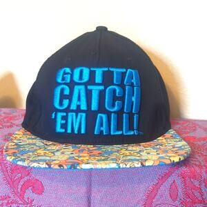 Pokemon Gotta Catch Em All Ball Cap Black and Aqua One Size Fits Most